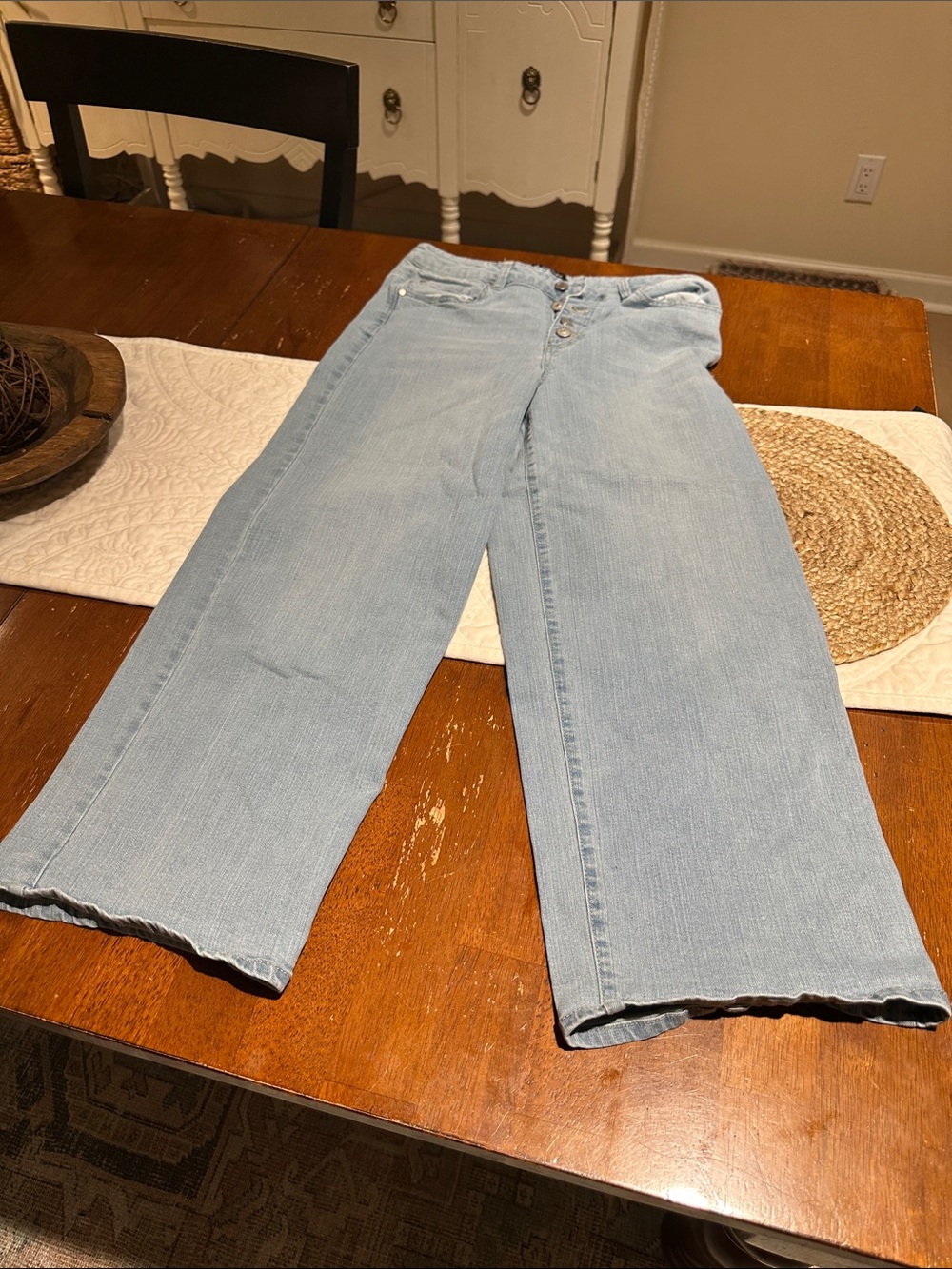 d. jeans Light Blue Wide-Leg Crop Women's Jeans